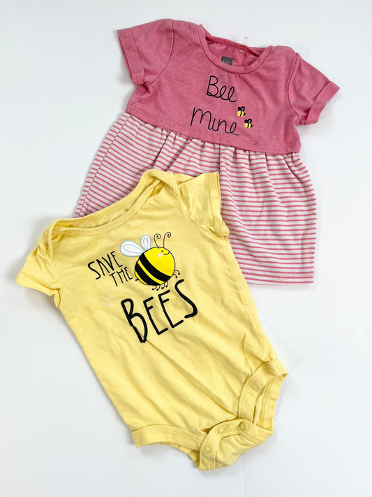 Tag Dress & George Onesie Bundle 6-12m