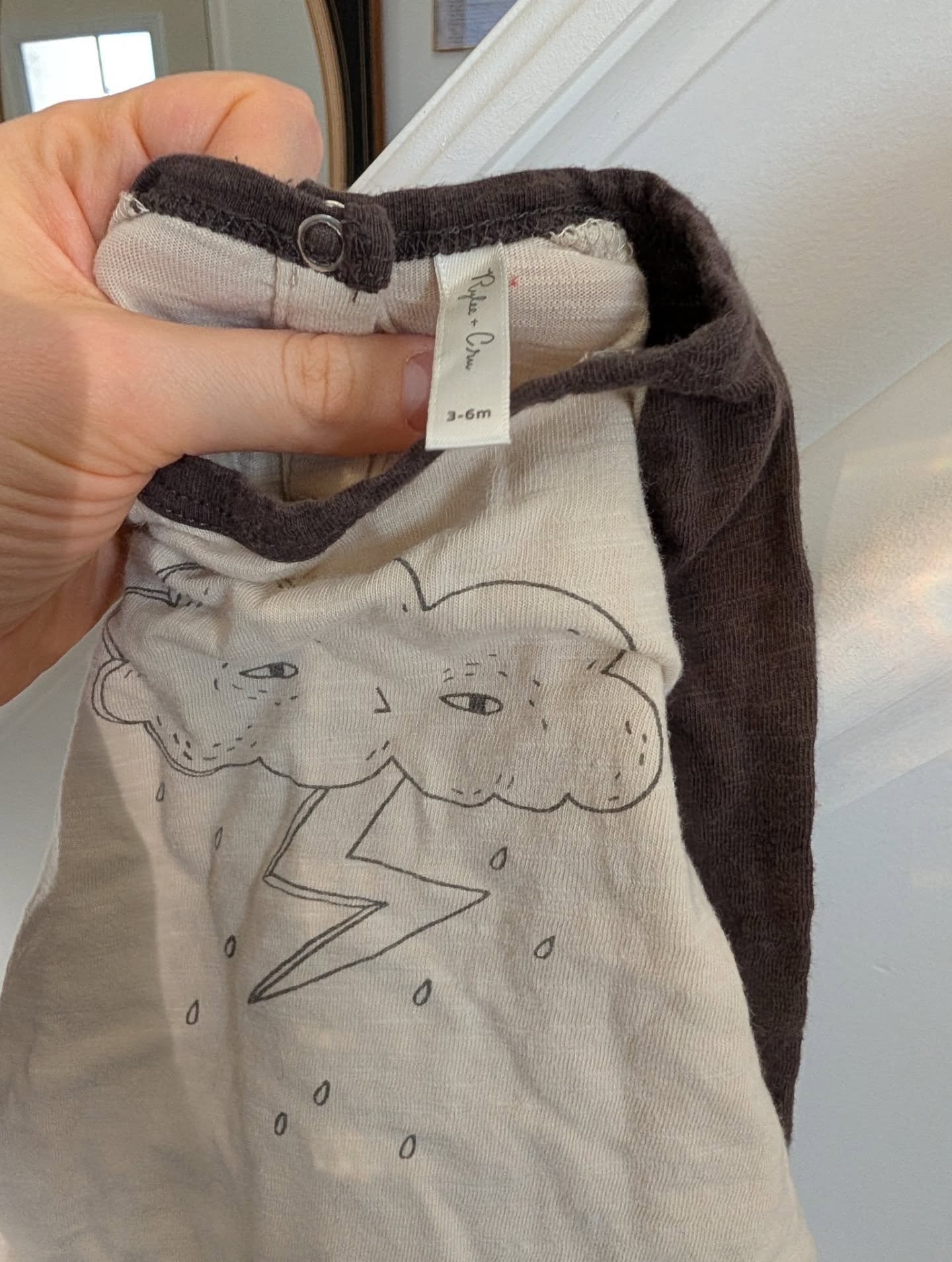 Rylee & Crew Lightning Bolt Cloud Long Sleeve Shirt 3-6m