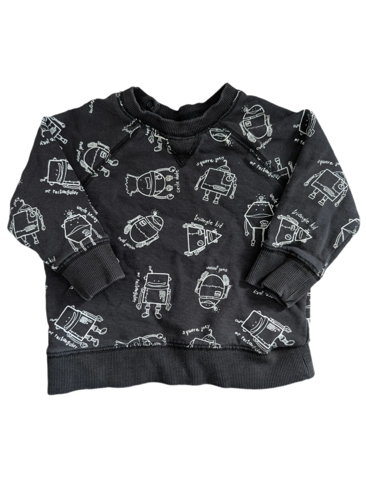 H&M Robot Crewneck Sweater 9-12m