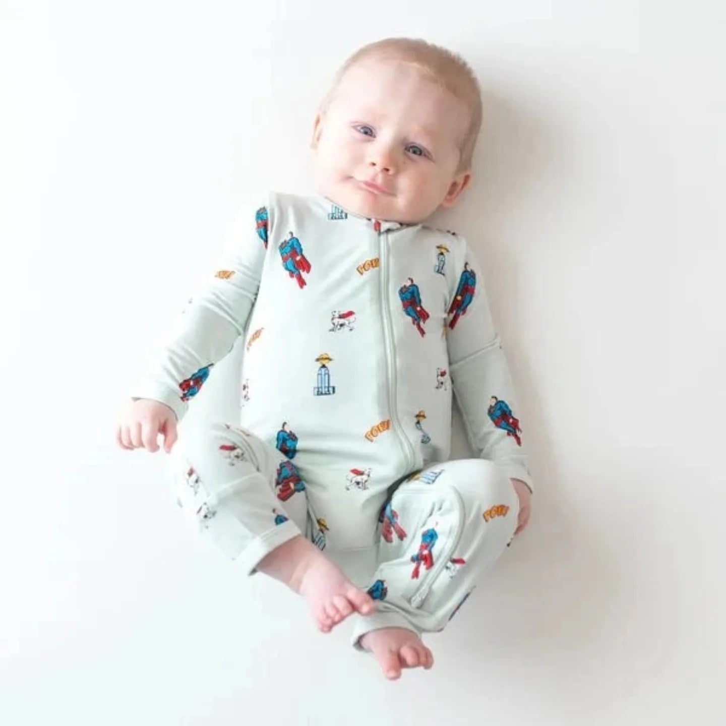 Kyte Superman Footless Romper Newborn