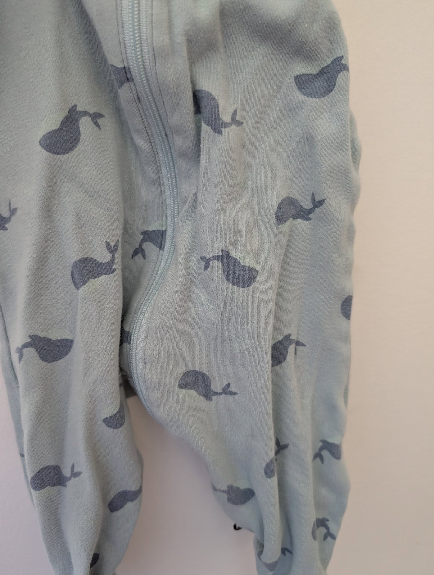 Tuffy Blue Whale Embroidered Sleeper 3m