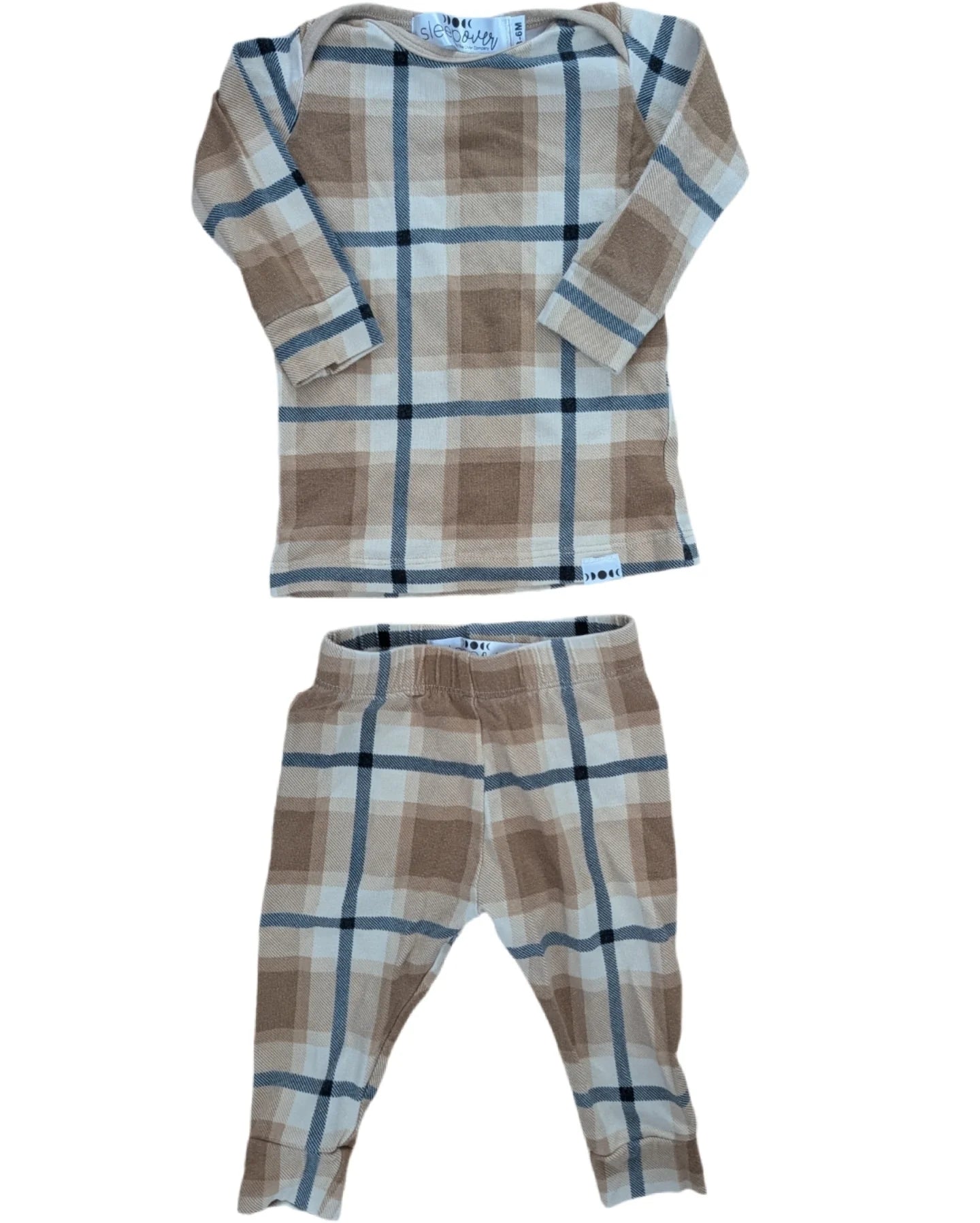 Sleepover by The Over Company Plaid Set 3-6m