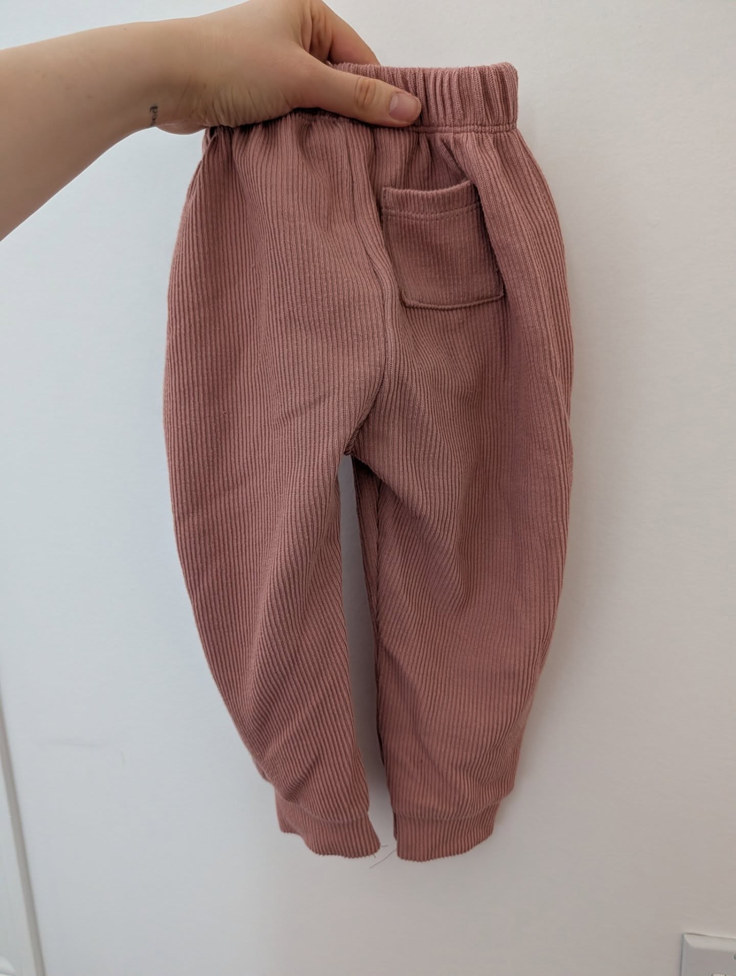 ZARA Pink Textured Jogger Pants 2-3YRS