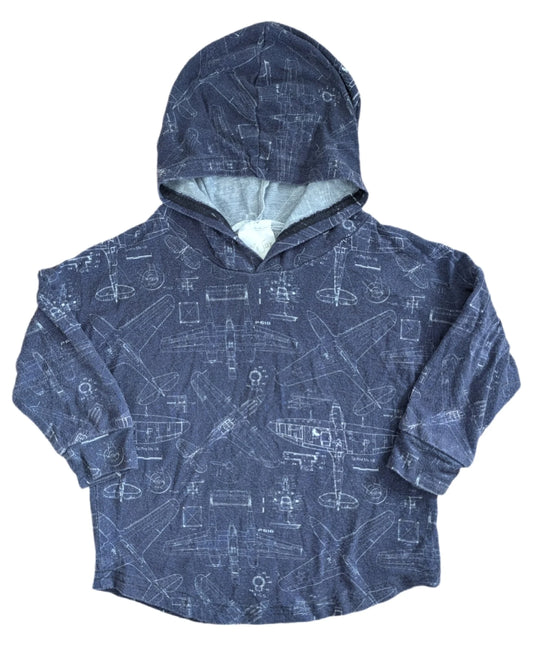 Vi & Jax Navy Planes Hoodie 12-24m