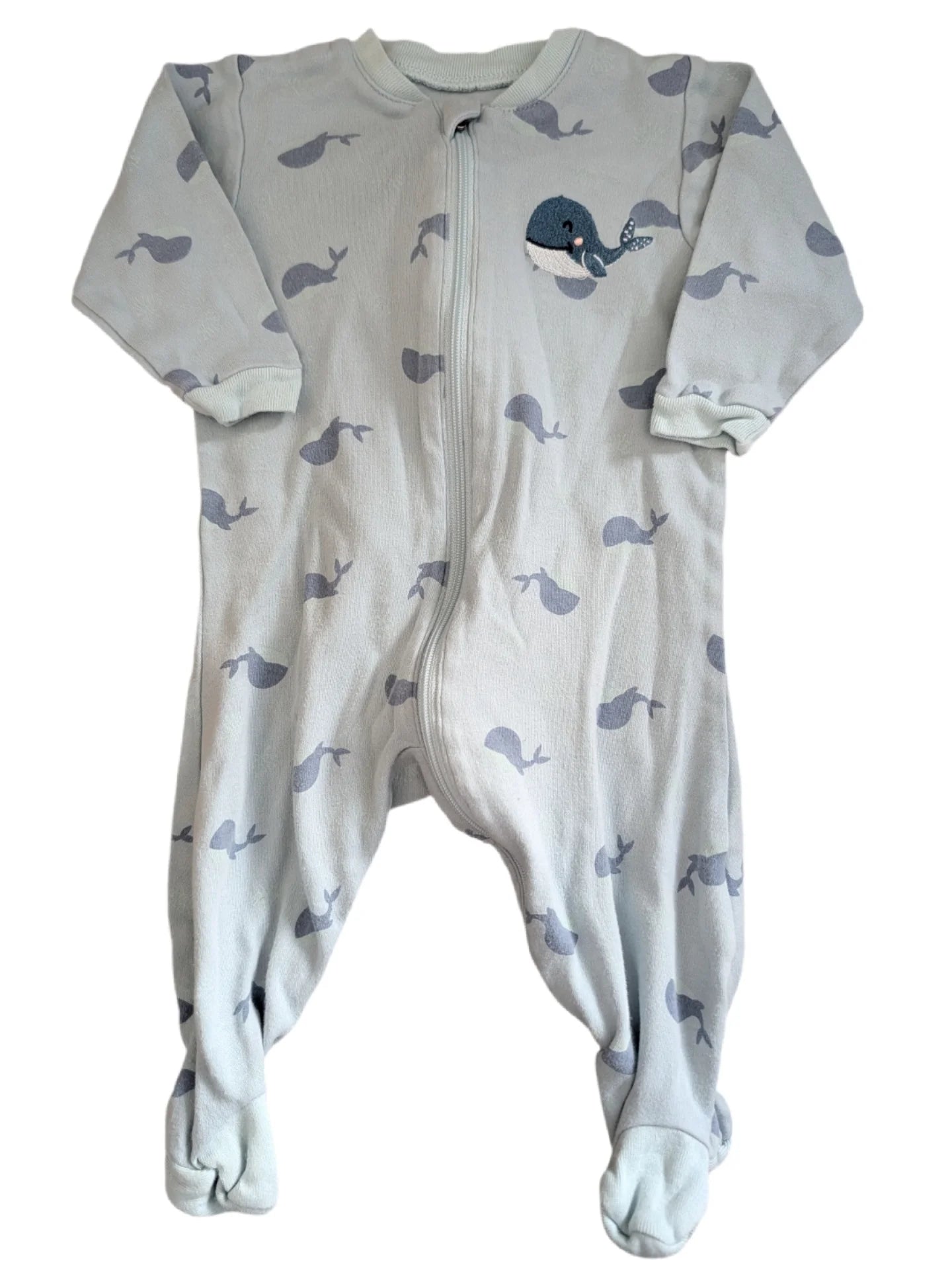 Tuffy Blue Whale Embroidered Sleeper 3m