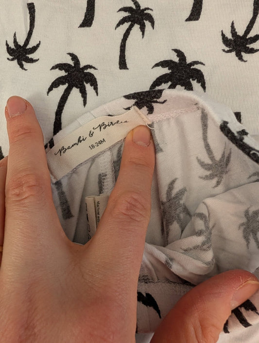 Bambi & Birdie Palm Tree Short Set 18-24m