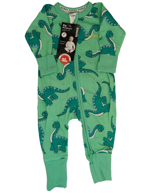 Bonds Wondersuit Green Dinos 0-3m