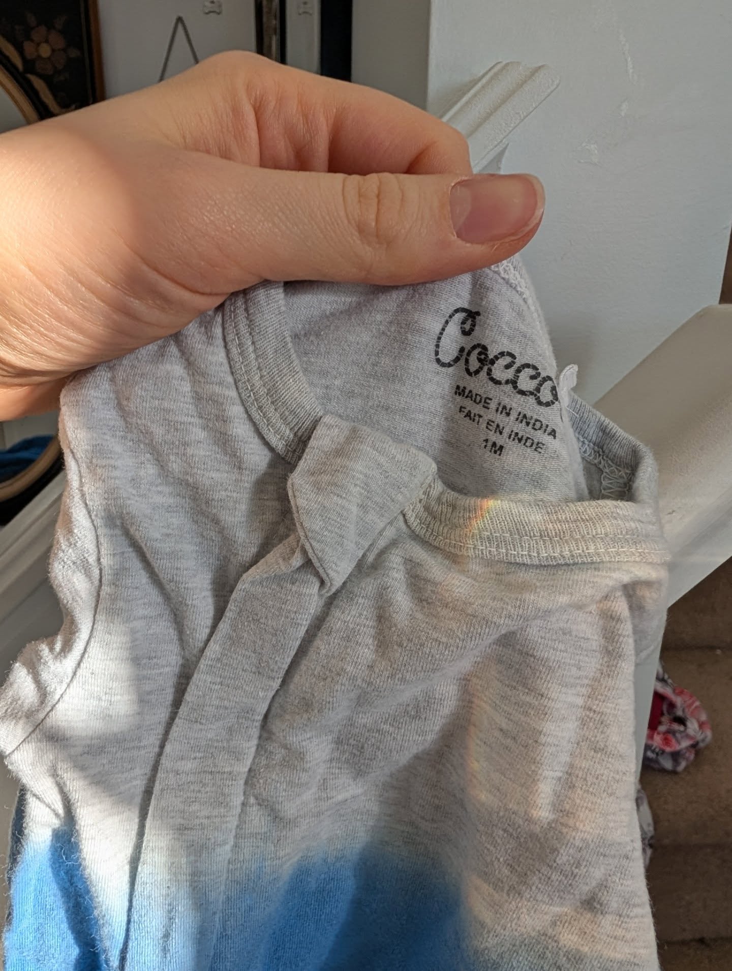 Coccoli Blue Grey Gradient Footie Sleeper - 1 month