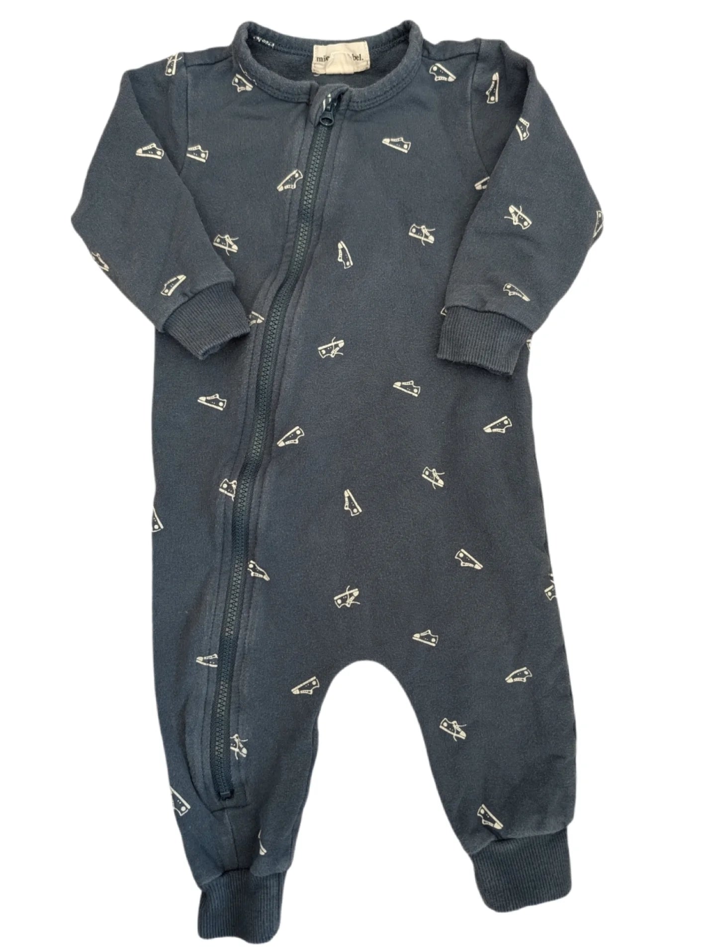 Miles the Label Playsuit with Sneaker Print 6m