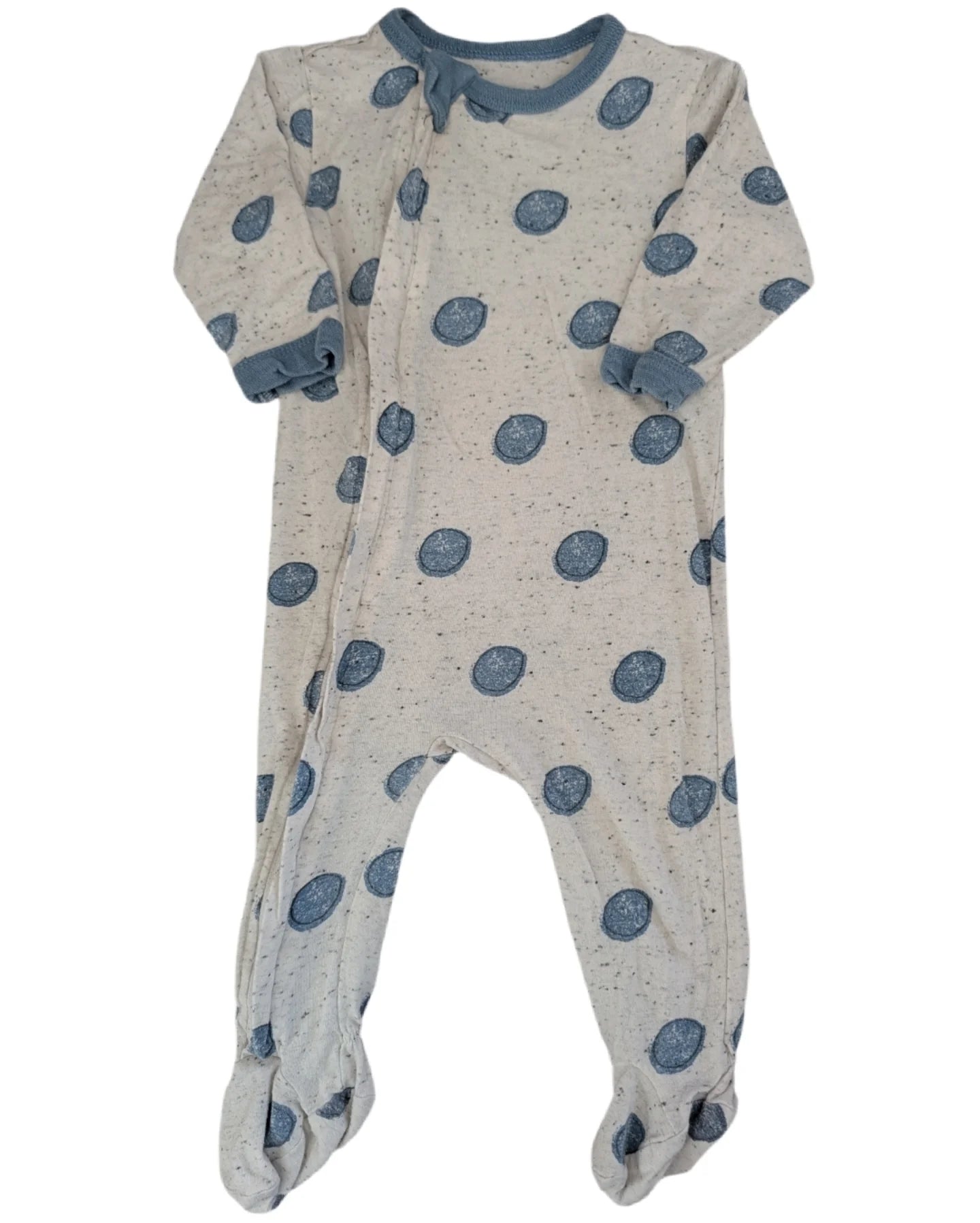 Coccoli Blue Polkadot Speckles Footie 6m