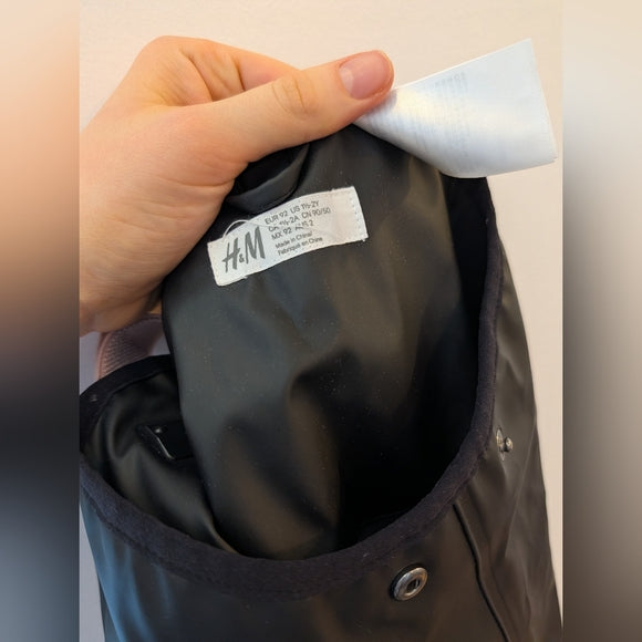 H&M Rain Black Overalls with Heart Design | 2Years