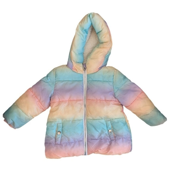 Colorful Hooded Puffer Jacket | 18-24m