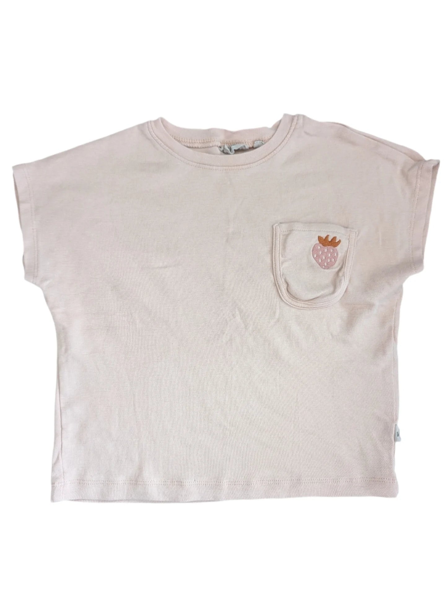 Wheat Pink Strawberry Tee | 4 Years