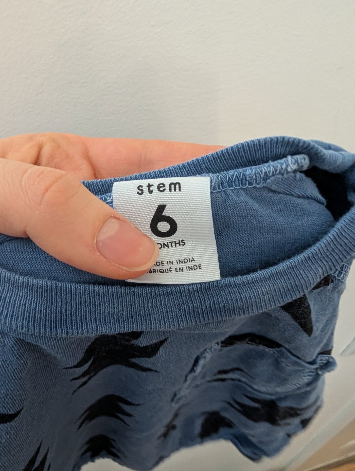 Stem (Nordstrom) Blue Lightning Bolt Long Sleeve Shirt 6m