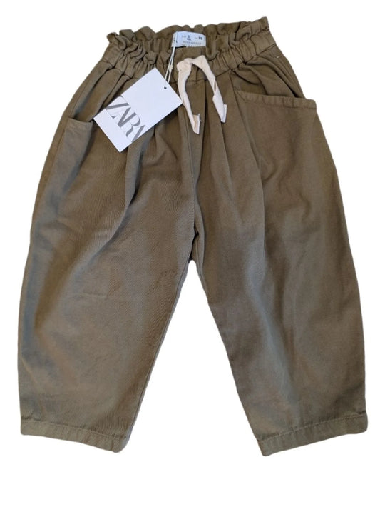 ZARA Paperbag Beige Tan Pants | 3yrs