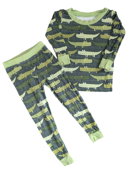 Little Sleepies Green Croc PJS 12-18m