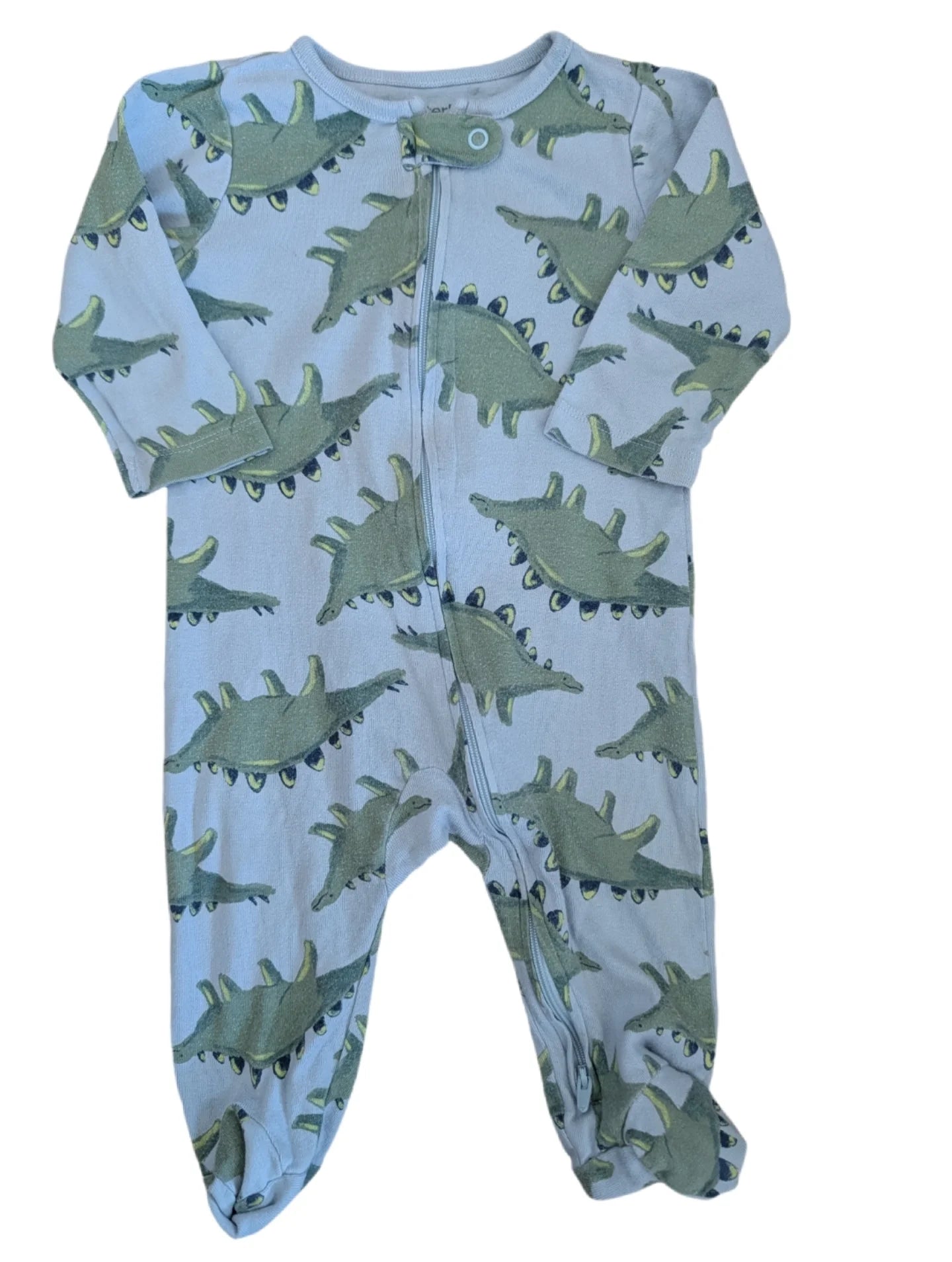 Carter's Blue & Green Dinosaur Footie Sleeper 6-9m