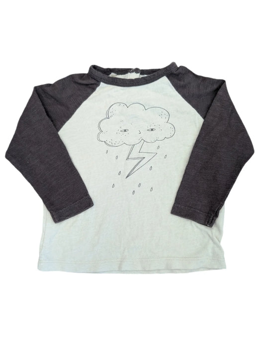 Rylee & Crew Lightning Bolt Cloud Long Sleeve Shirt 3-6m