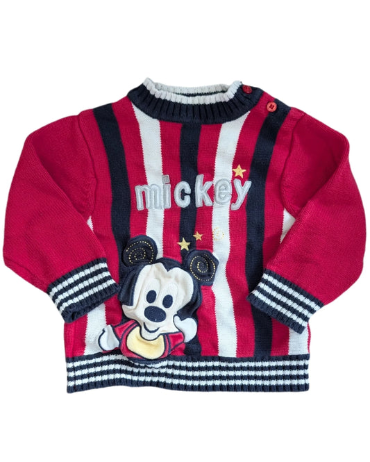 Vintage Mickey Knit Sweater Approx 18m