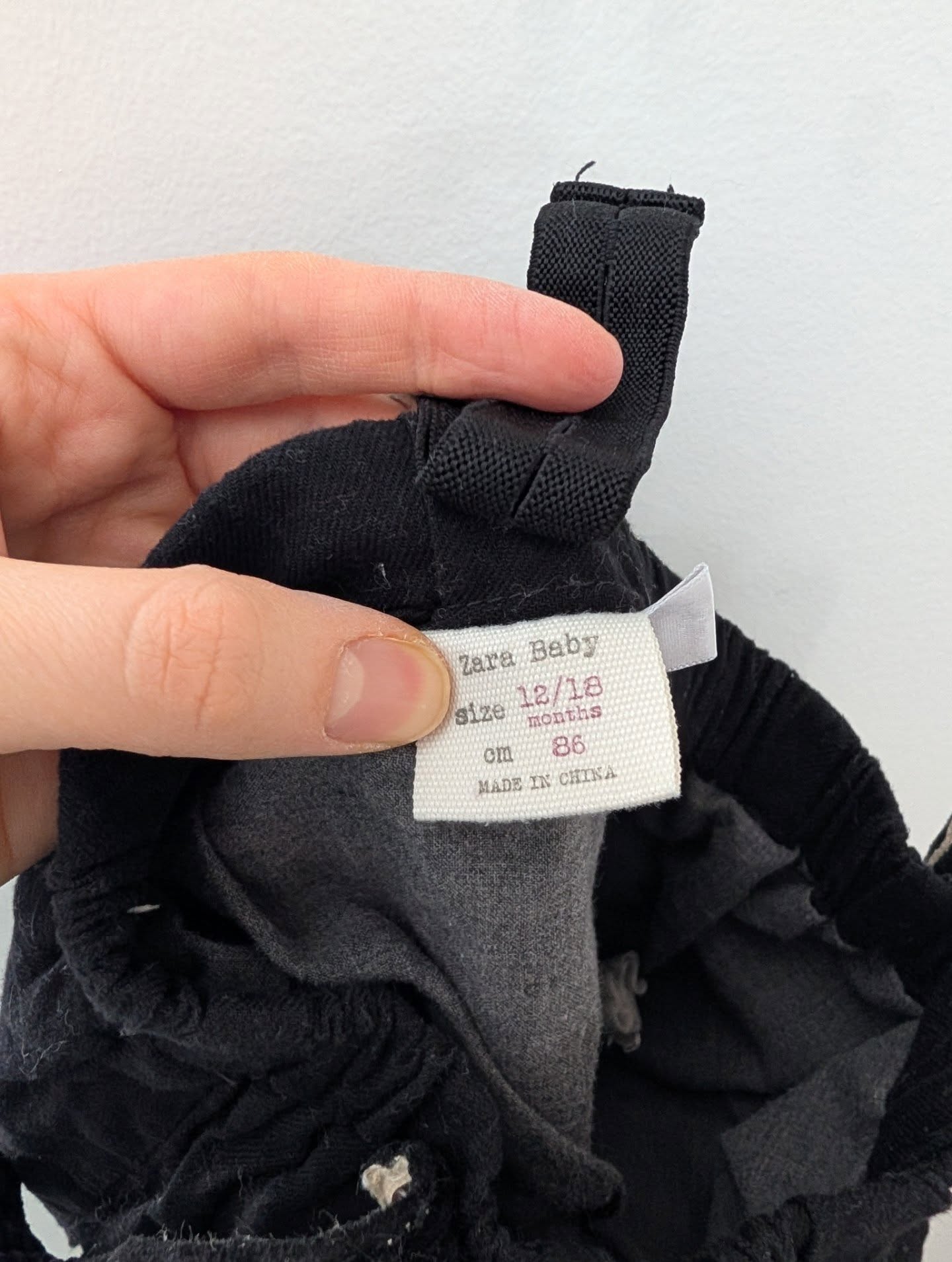 ZARA Suspender "Here Comes the Fun" Pants 12-18m
