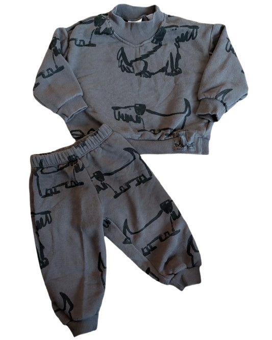 ZARA Dog Sweat Set 12-18m
