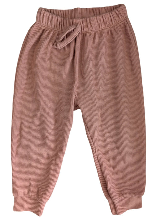 ZARA Pink Textured Jogger Pants 2-3YRS