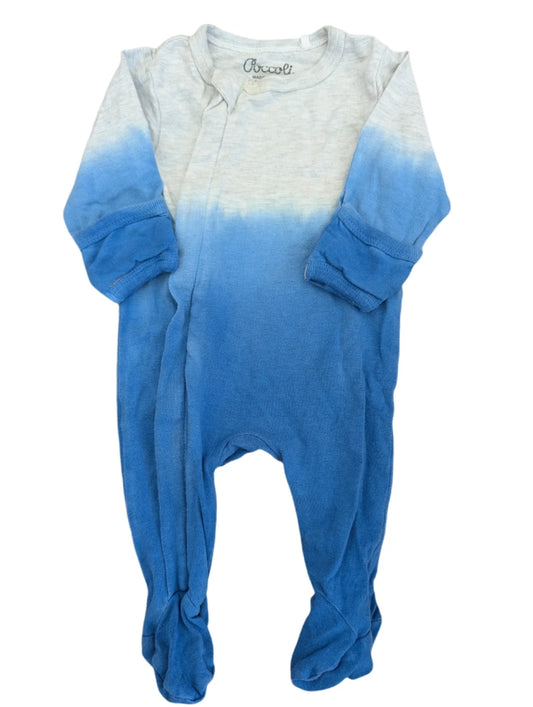 Coccoli Blue Grey Gradient Footie Sleeper - 1 month