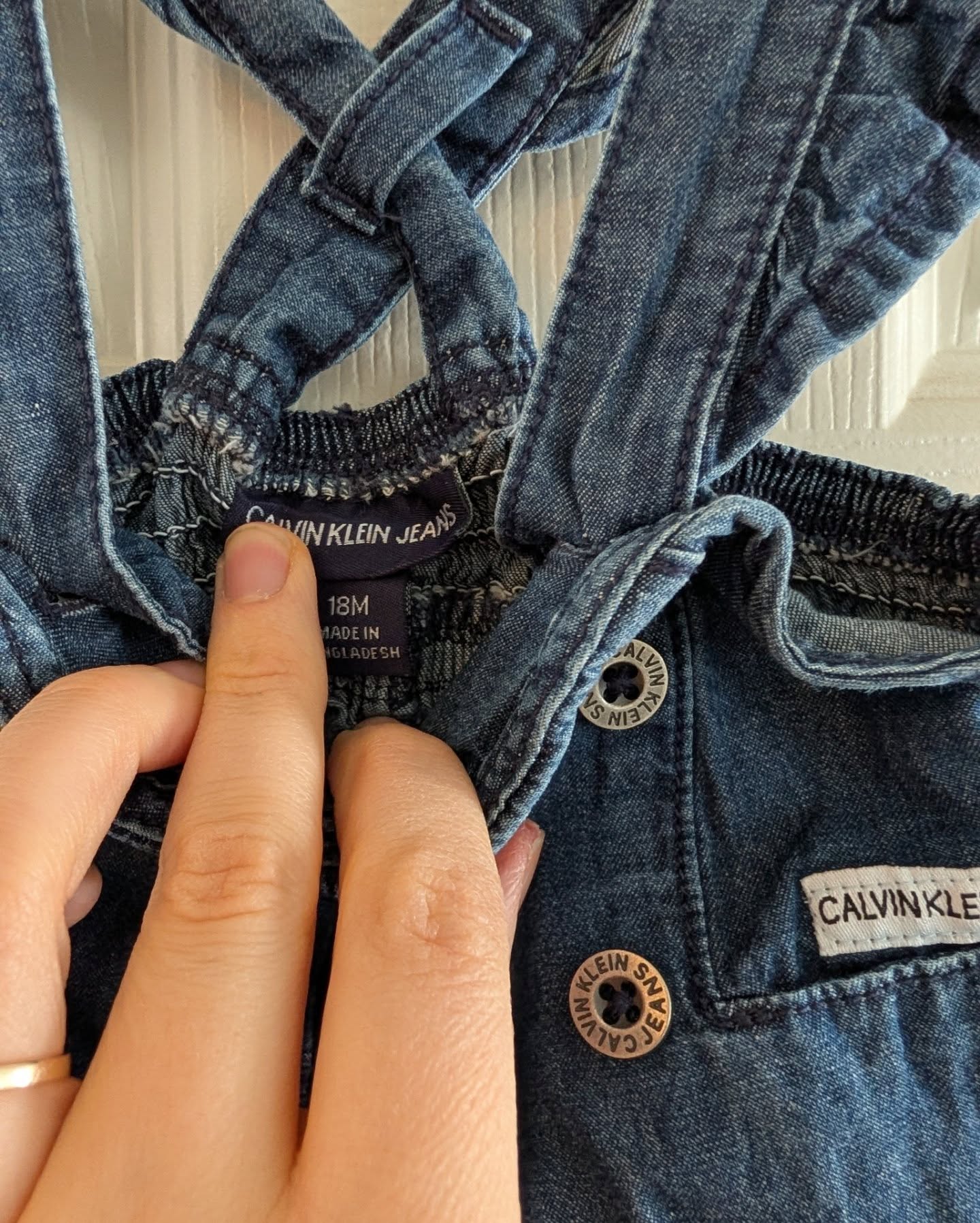 Calvin K. Denim Overalls 18m