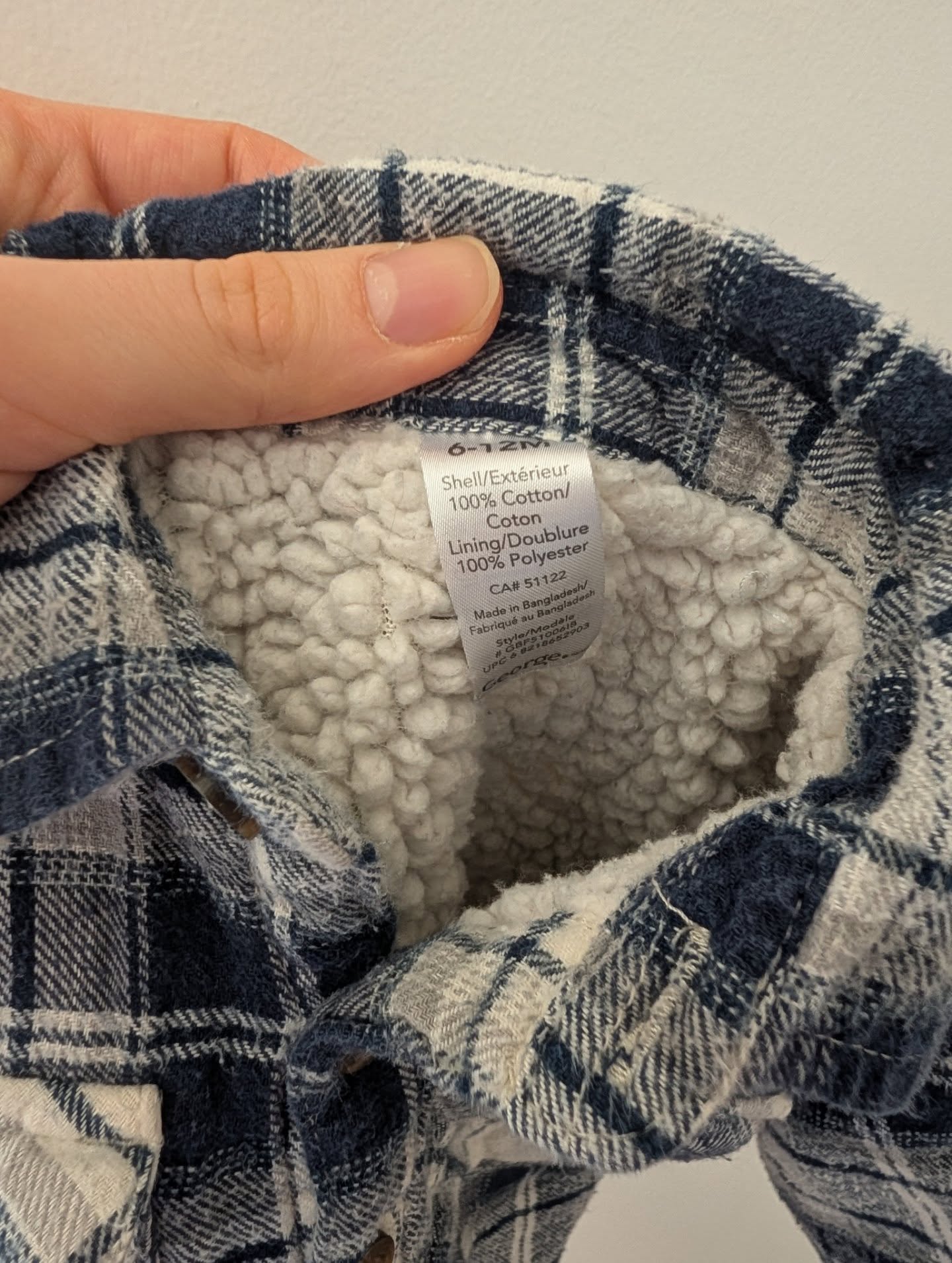 George Plaid Sherpa-Lined Jacket 6-12m