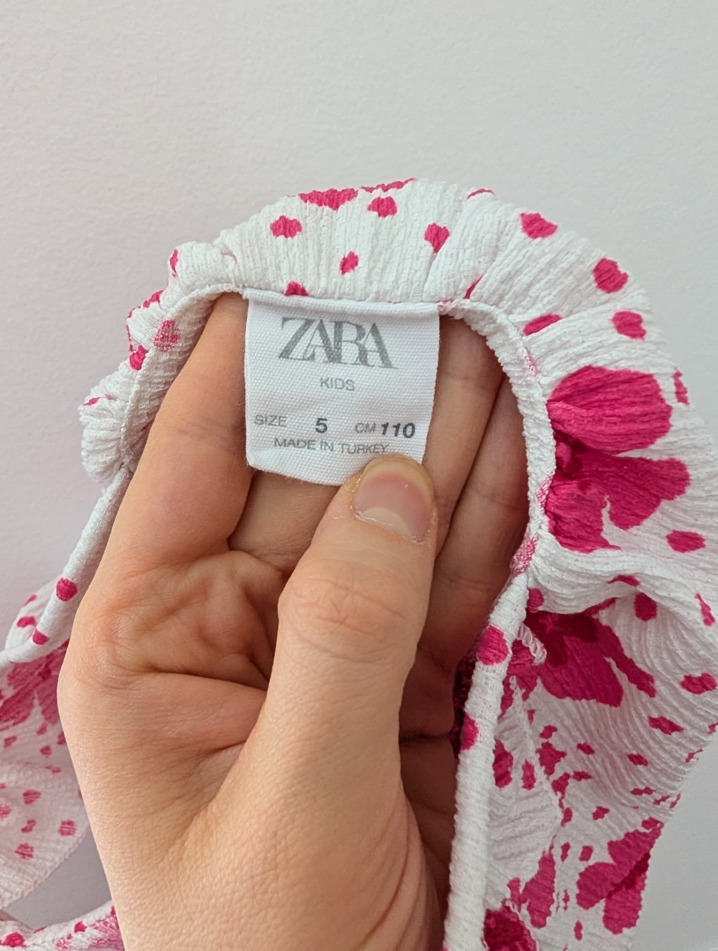 ZARA Pink Floral Flowy Vacation Dress 5T