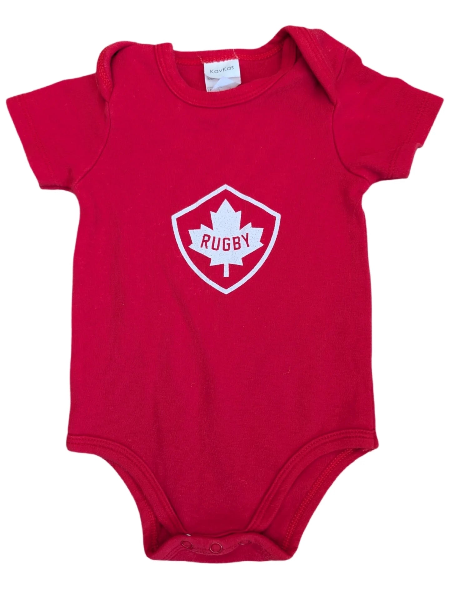 KavKas Red Rugby Canada Onesie 3-6m