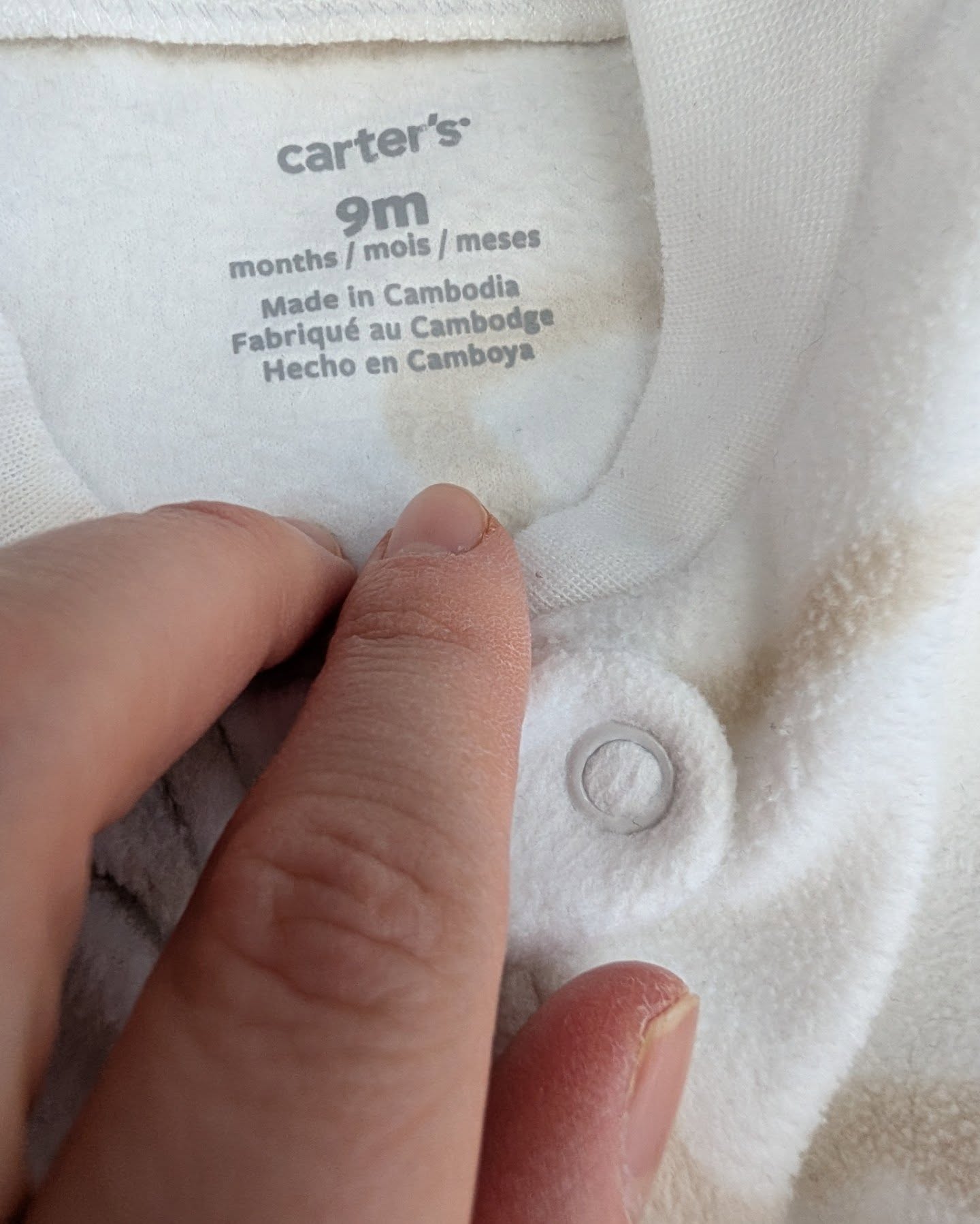 Carters Fleece Cloud Footie 9m