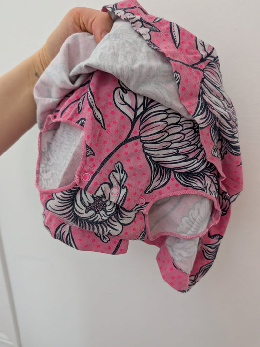 Bonds Bodysuit Pink Floral Twirl Dress 18-24m