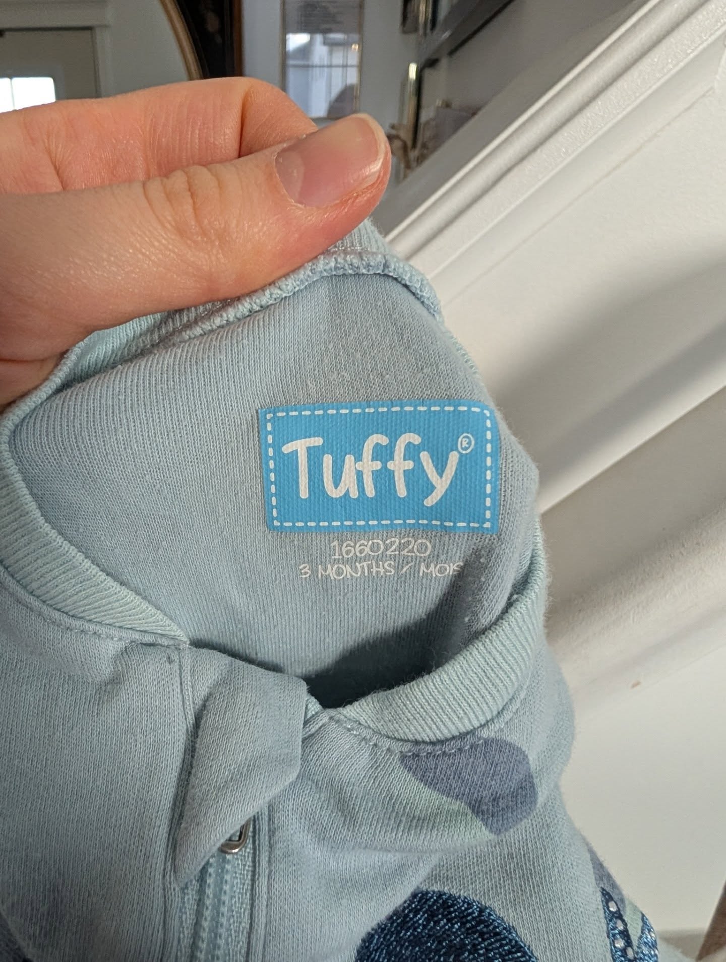 Tuffy Blue Whale Embroidered Sleeper 3m