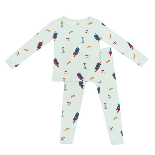 Kyte Long Sleeve Pajamas in Superman 2T