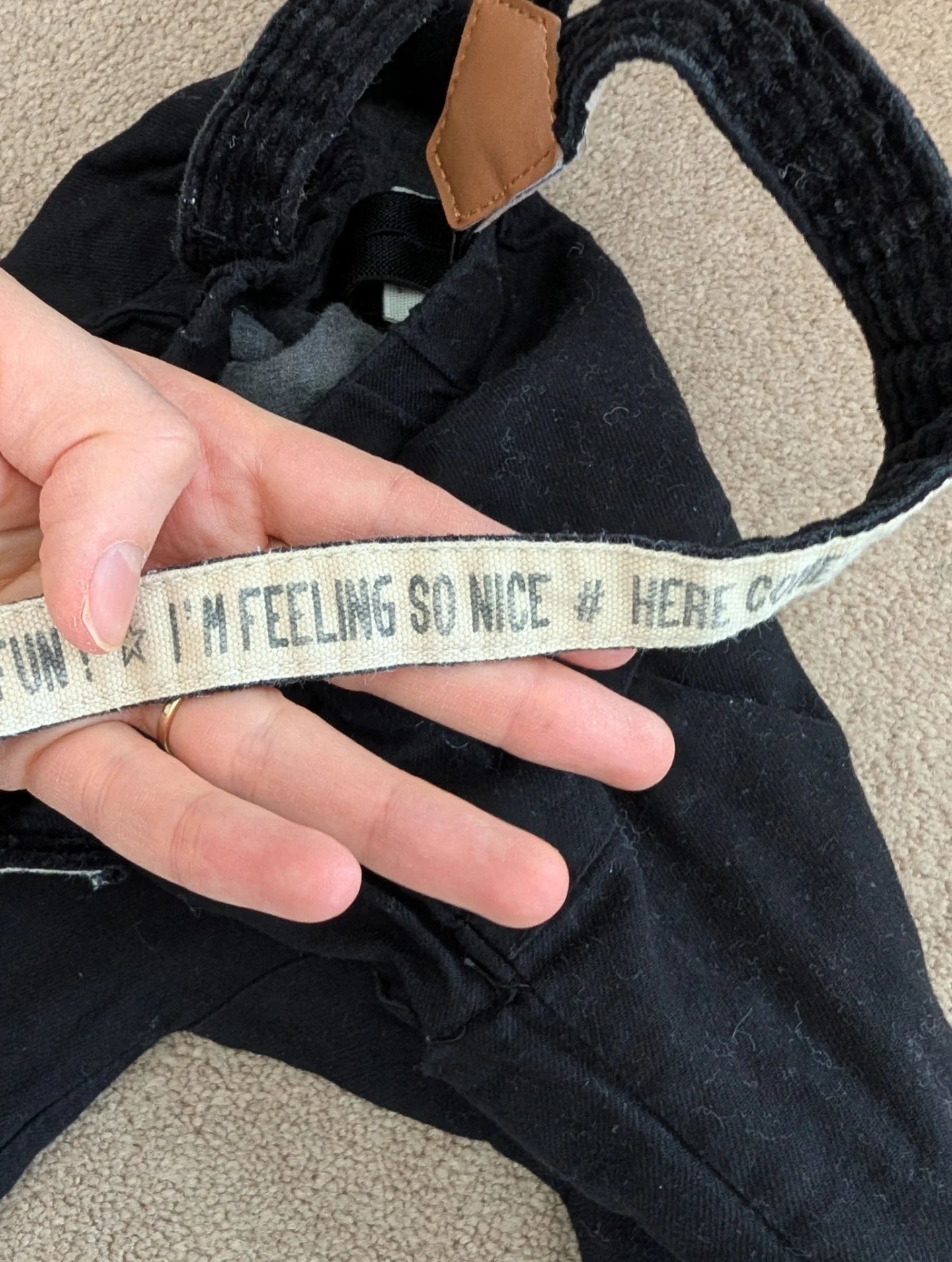 ZARA Suspender "Here Comes the Fun" Pants 12-18m