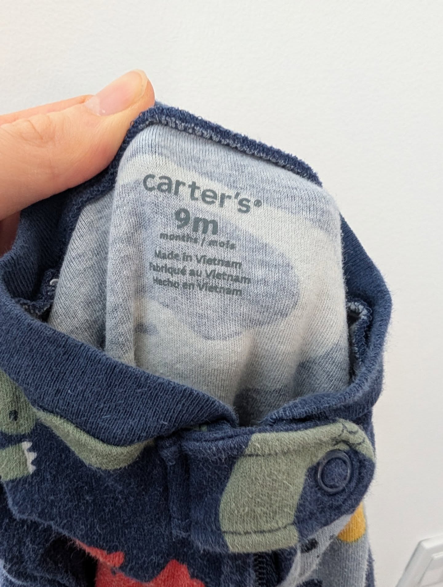 Carter's Navy Blue Animal Footed Sleeper 9m