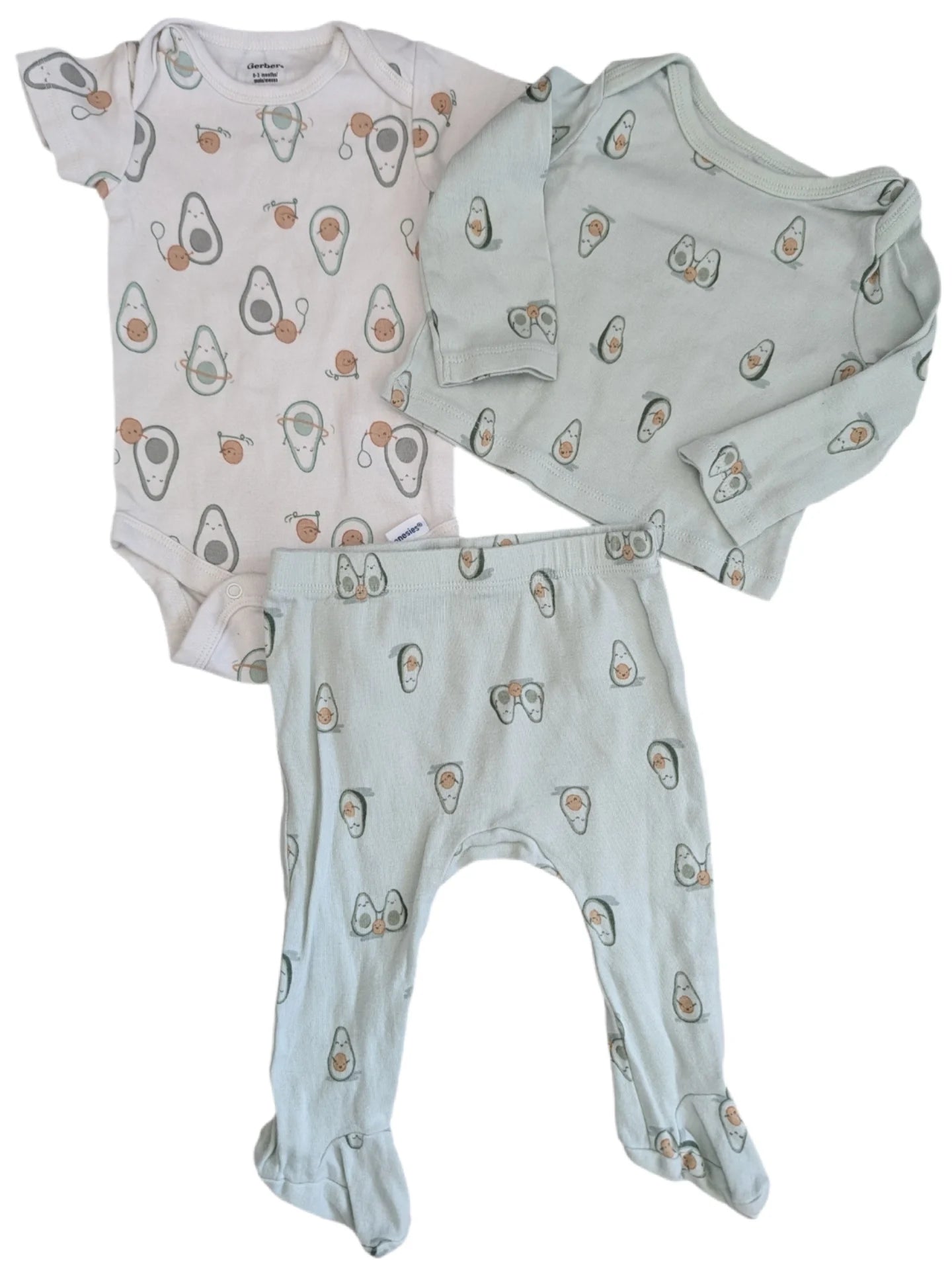 Gerber 3 Piece Avocado Set 0-3m