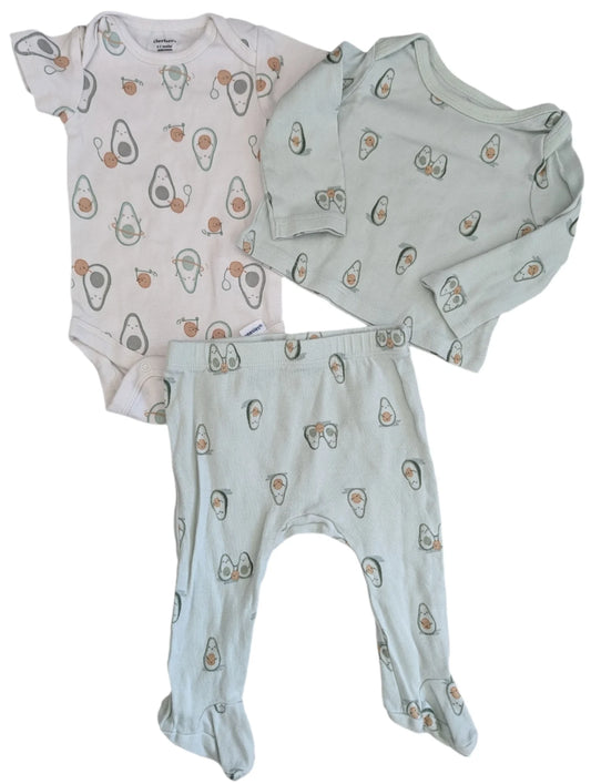 Gerber 3 Piece Avocado Set 0-3m