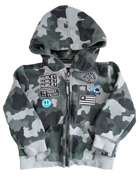 Hurley Camo Zip Up Hoodie 24m