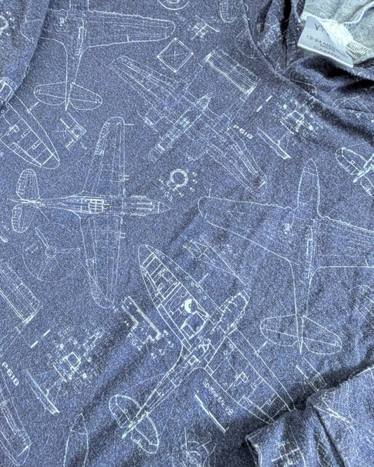 Vi & Jax Navy Planes Hoodie 12-24m