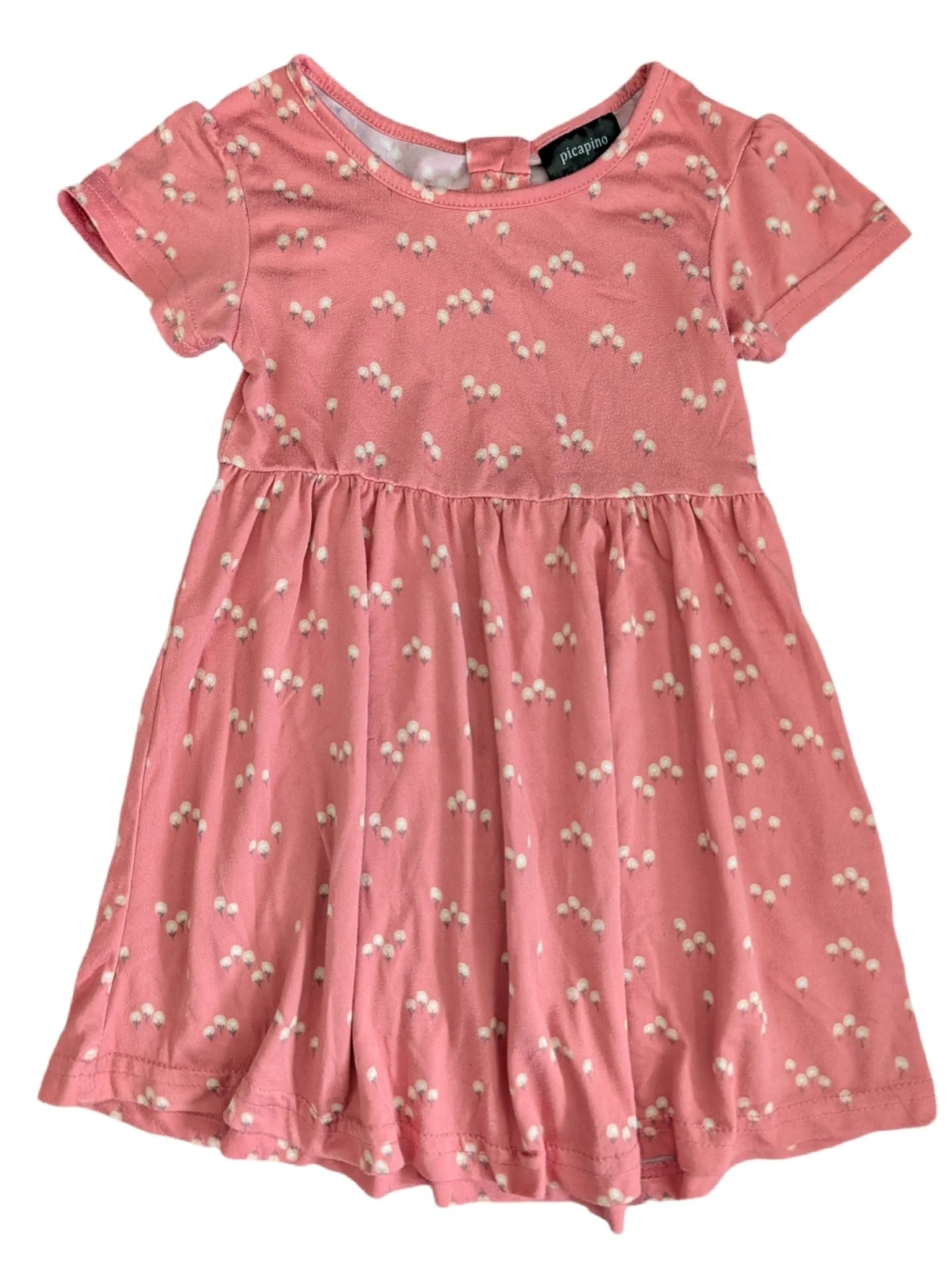 Picapino Pink Floral Dress with Bow Back  24m