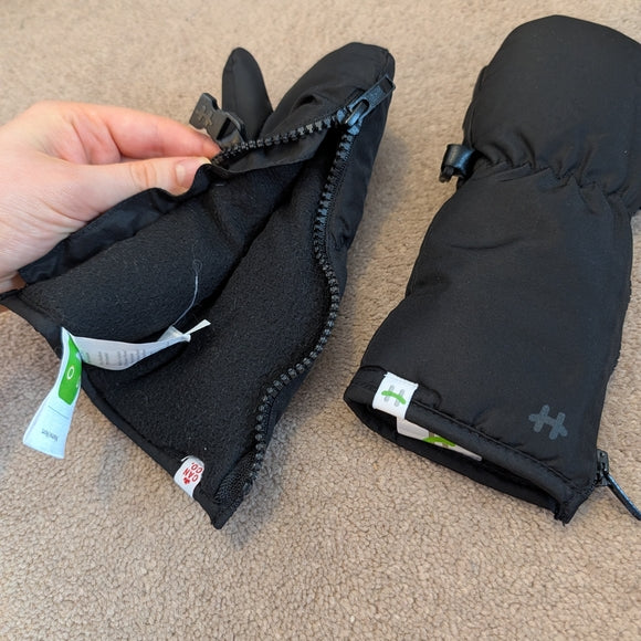 Hot Paws Kids Black Mittens | 12-24m