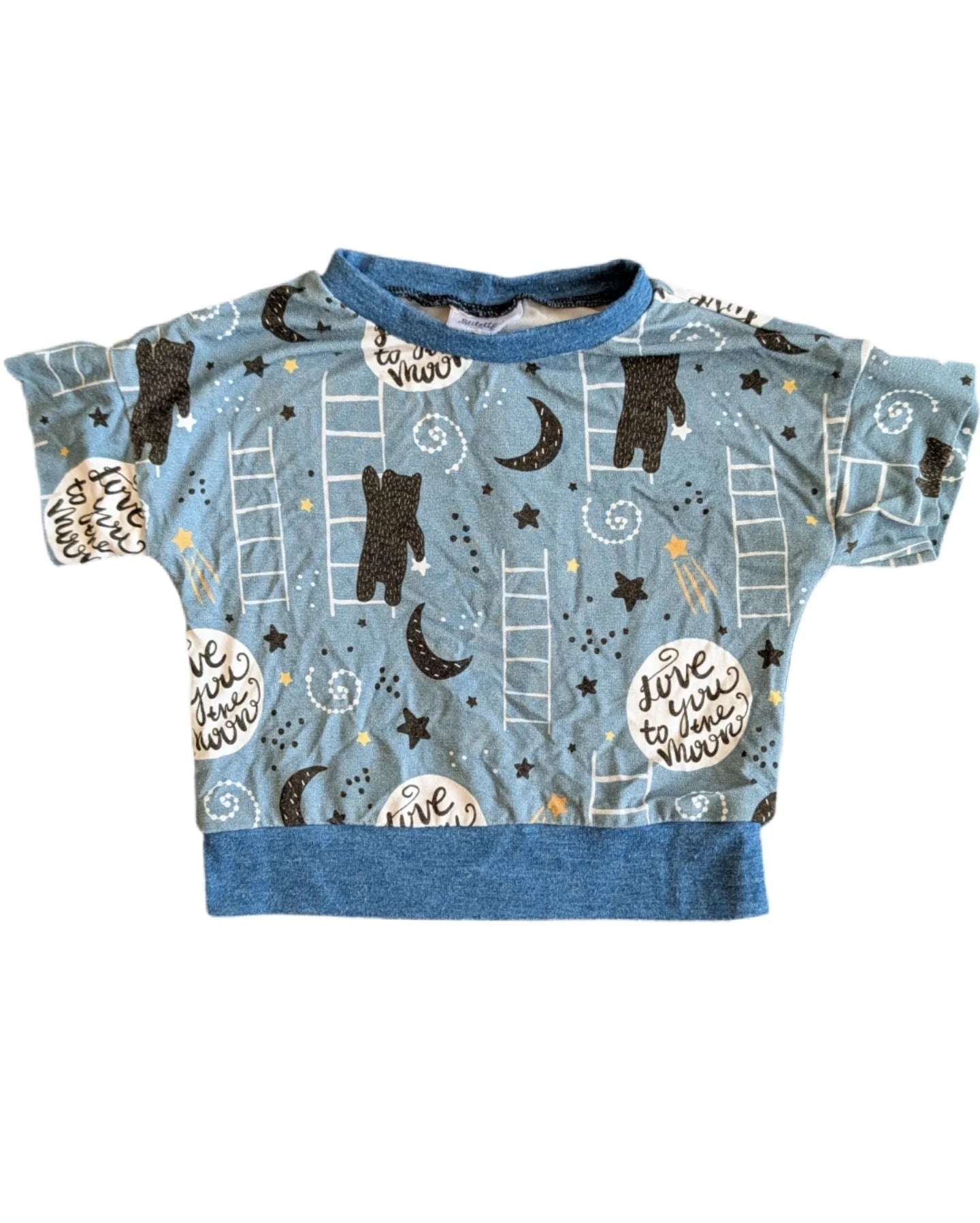 Stiletto Makes Handmade "Love you to the moon and back" Bamboo T-shirt 3-6m