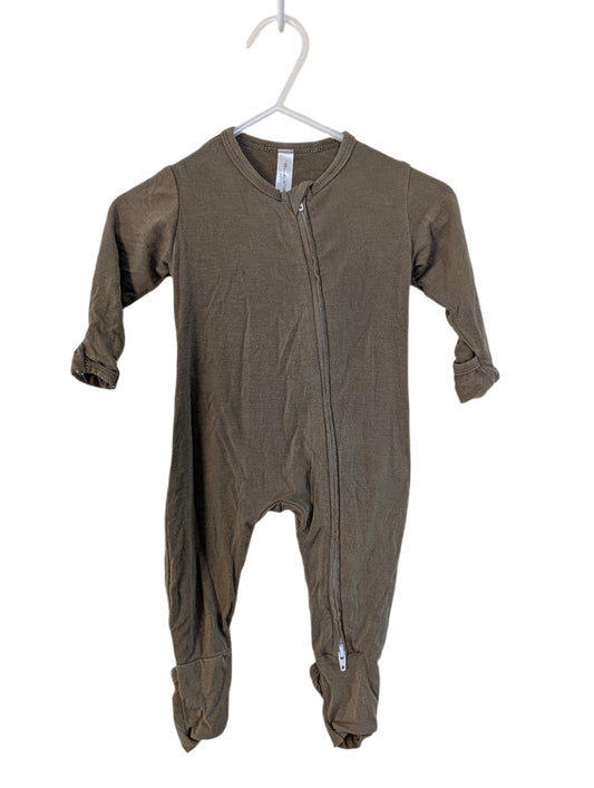 Bambi & Birdie Green Bamboo Convertible Romper 0-3m