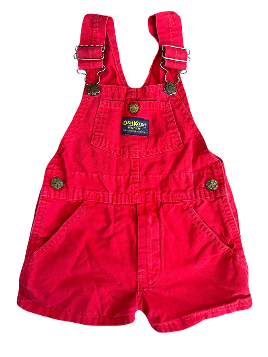 Vintage Oshkosh Red Overalls 18-24m