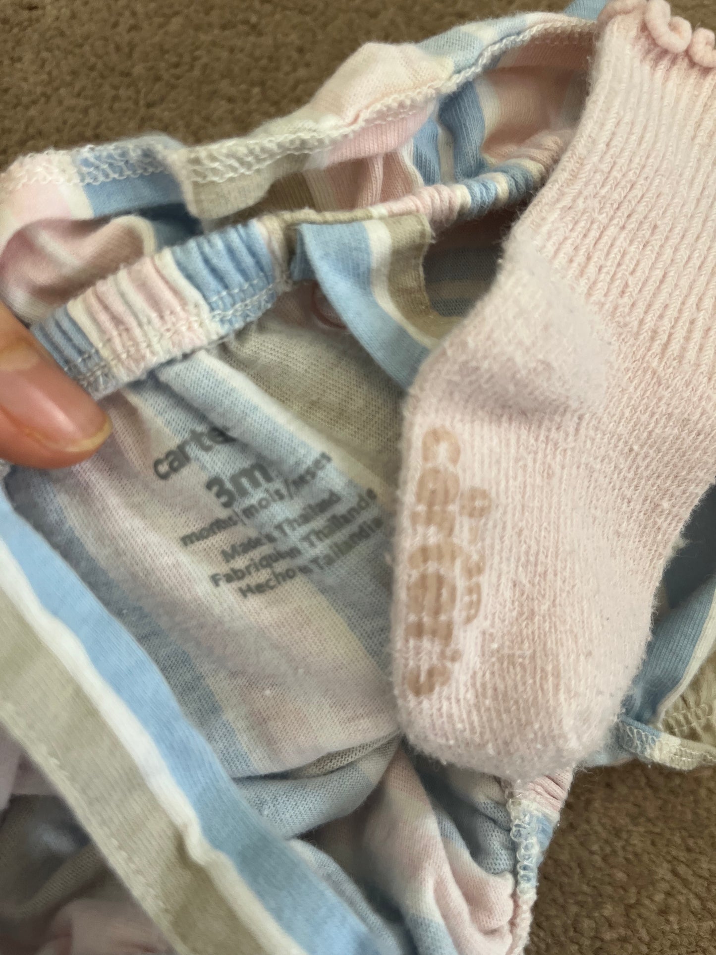 Carters Romper & Socks 0-3m