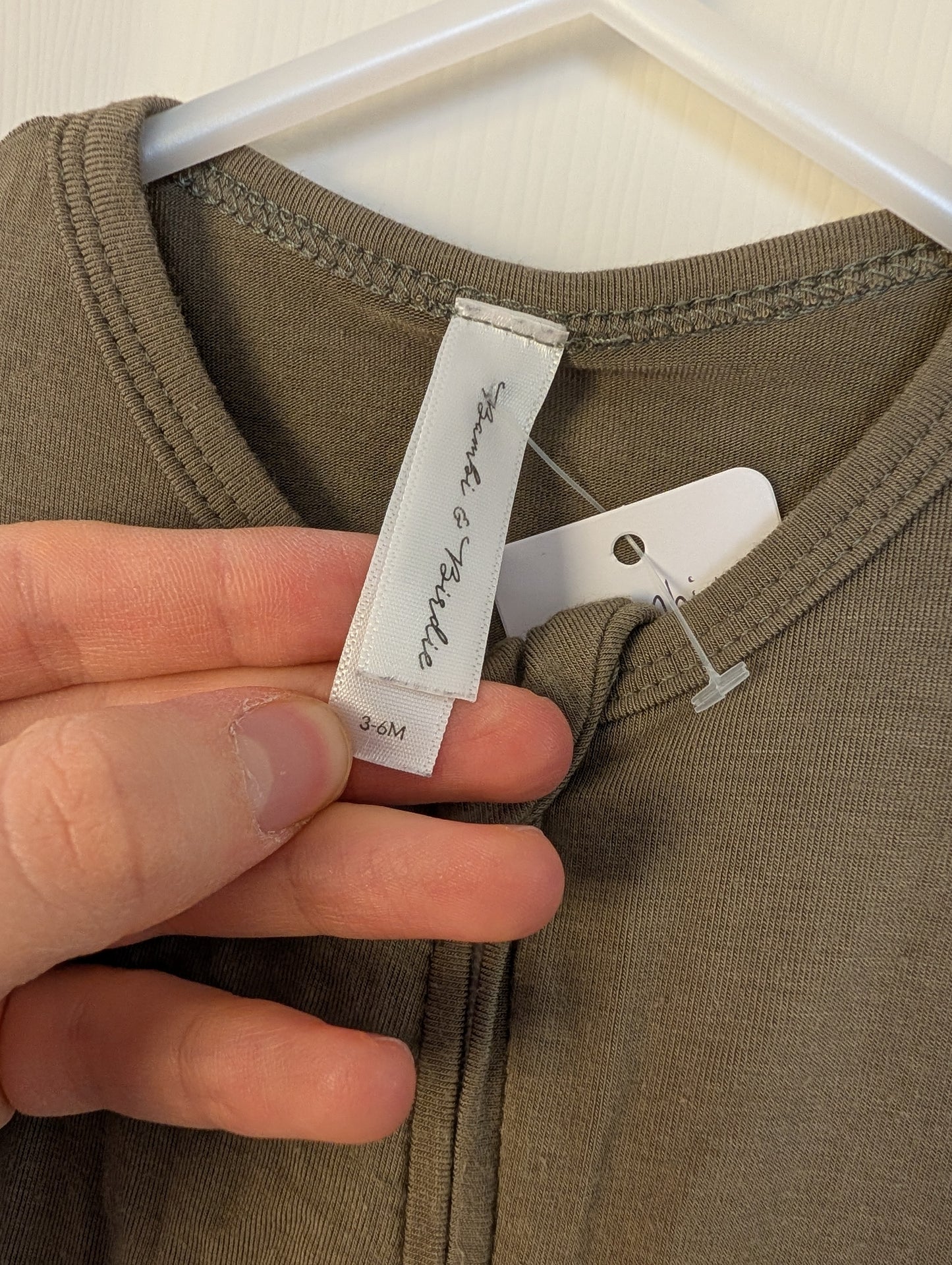 Bambi & Birdie Green Convertible Romper 3-6M