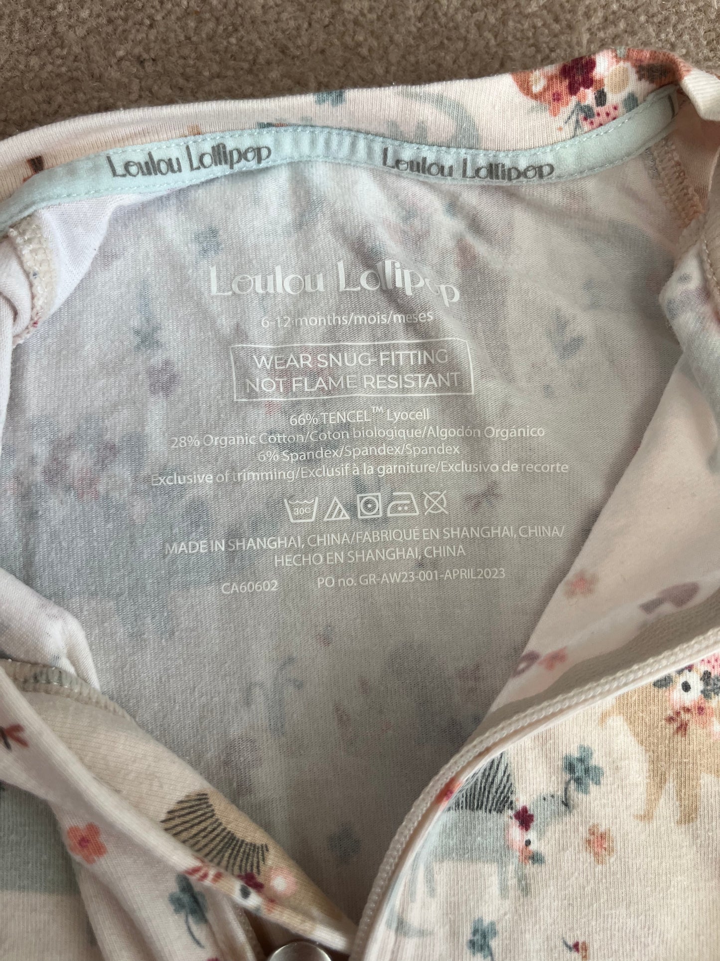 Loulou Lollipop Floral Dino 6-12m