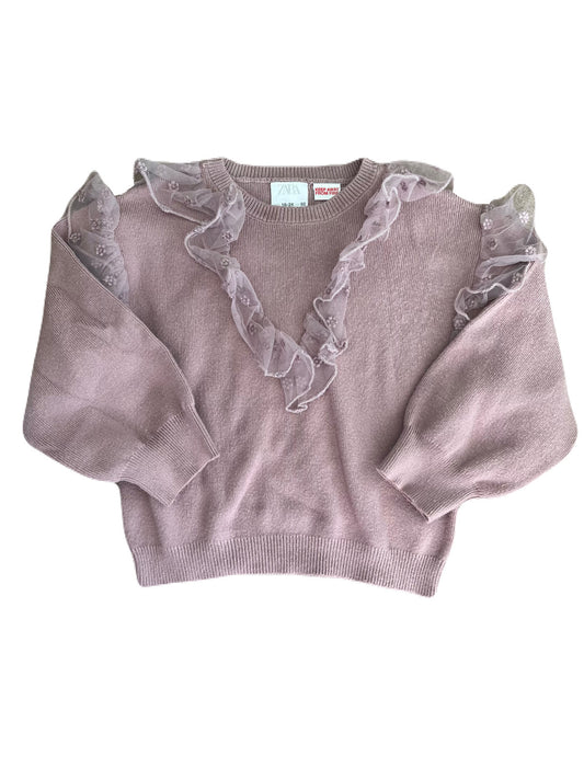 ZARA Dusty Pink Knit Sweater 18-24m